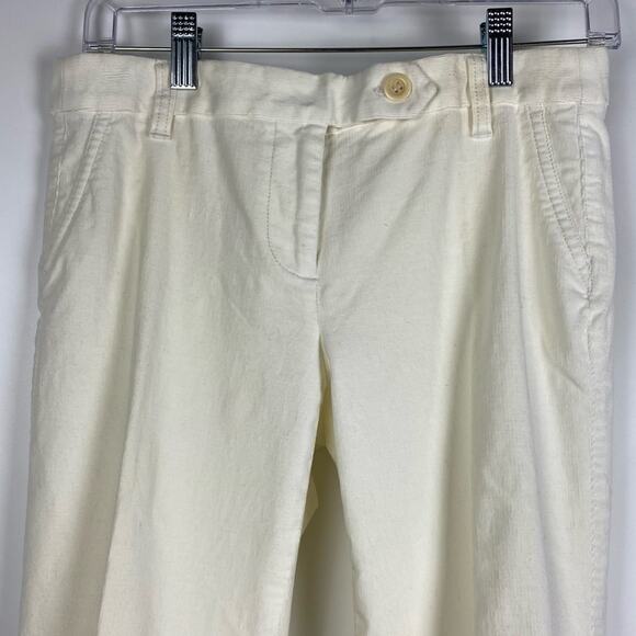 New With Tags J Crew City Fit Corduroy Trousers White Womens Size 4P - Picture 4 of 10